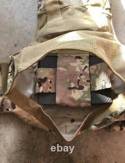 Multicam Tactical Vest Plate Carrier With Plates- 2 10x12 curved Plates