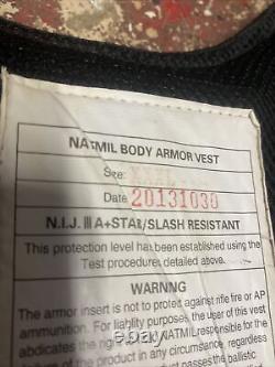 NATMIL BODY ARMOR VEST PLATE CARRIER MADE WithKEVLAR INSERTS XXX LARGE SECURITY