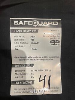 NEVER USED- Safeguard Bulletproof Vest III-A, Ghost Black Large, Regular Length