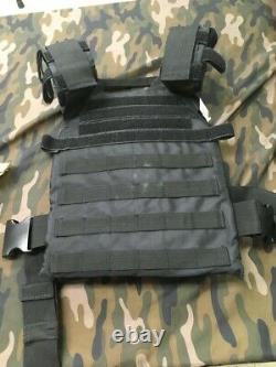 NEW Black Outer Carrier with Mil A 46.100 Steel 10x12 Plates