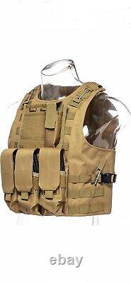 NEW Tactical body armor Vest FREE Made With Kevlar Plates 3a bulletproof USA