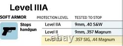 NIJ III rated Body Armor Soft Plates 9.5×15.25 Brand New