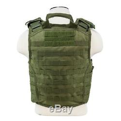 NcStar OD Expert Plate Carrier & 2 10X12 Shooters Cut UHMWPE Ballistic Plates