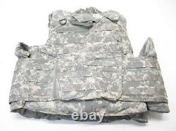 New Acu Digital Body Armor Vest Large Plate Carrier Made With Kevlar Level Iii-a