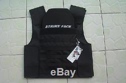 New Black Combat Tactical Soft Bullet proof vest IIIA+2PCS III ceramic plates