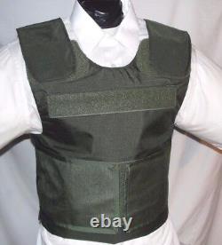 New Large Lo-Vis Plate Carrier Body Armor BulletProof Vest w Full IIIA Inserts