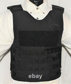 New Large Tactical Plate Carrier Body Armor BulletProof Vest Lvl IIIA Inserts