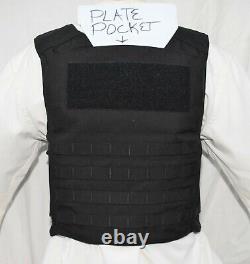 New Large Tactical Plate Carrier Body Armor BulletProof Vest Lvl IIIA Inserts