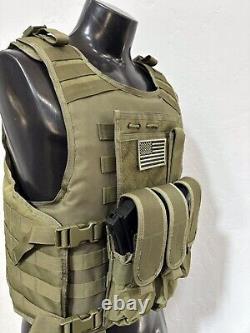 New Tactical Plate Carrier FREE BULLETPROOF 3a Inserts BODY ARMOR With Pouches