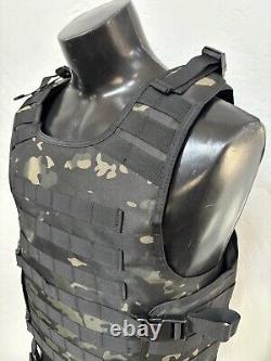 New Tactical Plate Carrier FREE BULLETPROOF 3a Inserts BODY ARMOR With Pouches