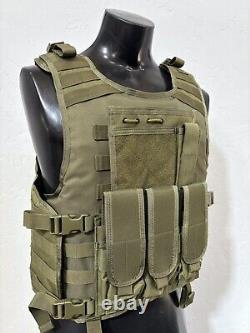 New Tactical Plate Carrier FREE BULLETPROOF 3a Inserts BODY ARMOR With Pouches