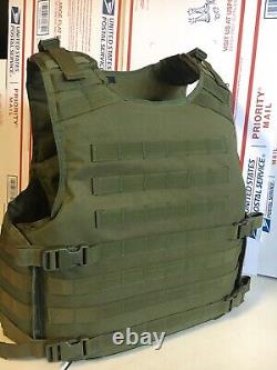 New Tactical Plate Carrier FREE BULLETPROOF 3a Inserts BODY ARMOR With Pouches