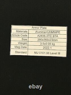 Ninja Shadow NIJ Level III Heavy Duty Armor Plate(Final Sales)
