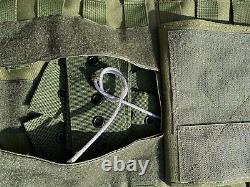 OD Tactical Vest GREEN Plate Carrier With 2 10x12 Curved PLATES- IN STOCK