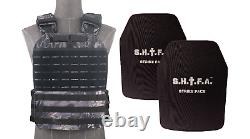 PACKAGE 11x14 Level 3 stand alone body armor + carrier xl 2xl 3xl SHTF UHMWPE