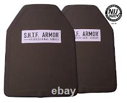 PAIR NIJ Level 3 Certified 11X14 Body Armor Inserts SAPI UHMWPE not ar500 LIGHT