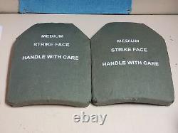 PLATE CARRIER LEVEL 3 CERAMIC STRIKE FACE PLATES MEDIUM 10x13 FRONT & BACK