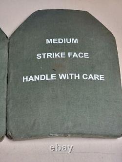 PLATE CARRIER LEVEL 3 CERAMIC STRIKE FACE PLATES MEDIUM 10x13 FRONT & BACK