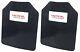 Pair Curved Level Iii Ar500 Steel Body Armor Two 8 X 10 Plates Spall Coated