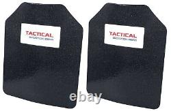 Pair Curved Level III AR500 Steel Body Armor Two 8 x 10 Plates Spall Coated