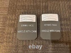 Pair Of STRIKE FACE BODY ARMOR SIDE PLATE LEVEL III CERAMIC CIF Turn In