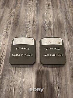 Pair Of STRIKE FACE BODY ARMOR SIDE PLATE LEVEL III CERAMIC CIF Turn In Surplus