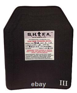 Pair SHTF Armor 11x14 Level 3 stand alone UHMWPE inserts not ar500 IN STOCK body