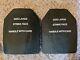Pair Of 2 Large 10x13 Curved Esapi Body Armor Level Iii+ Plates