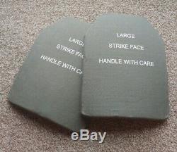 Pair of 2 Large 10x13 curved ESAPI body armor LEVEL III+ plates