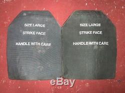 Pair of Large 10 x 13 curved ESAPI body armor LEVEL III+ plates
