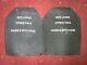 Pair Of Large 10 X 13 Curved Esapi Body Armor Level Iii+ Plates