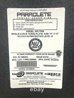 Paraclete Steel Plate 10x12 SPLT555 SWAT PREPPER Tactical