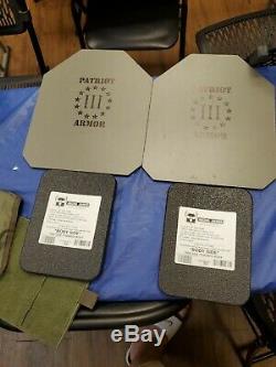 Patriot Armor Steel Ballistic Plates Level III Voodoo Tactical Vest