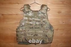 Plate Carrier Tactical Vest withIIIA Soft Armor Inserts Size Medium Multicam OCP