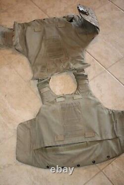 Plate Carrier Tactical Vest withIIIA Soft Armor Inserts Size Medium Multicam OCP