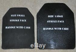 Protective Body Armor Ceramic Strike Plates 7.62mm Level III Large & Small