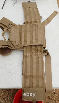 RTS Tactical AR500 Level III Tan Plate Carrier With 2 10x12 Curved PLATES & SIDES
