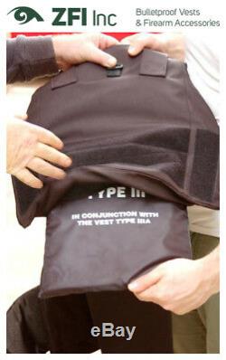 SAPI Plate HDPE (very light weight) Level III (3) Inside Body Armor Level III