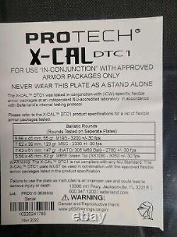 Safariland Protech X-cal Dtc1 10x12 LV III Icw Armor Plate Shooters Cut