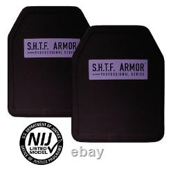 Sale PAIR NIJ Level 3 Certified 10X12 UHMWPE Body Armor Plates SAPI
