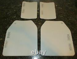 Set Of 4 Body Armor Plates Curved Level 3 (III) 10x12 Front/Back, 6x8 Sides