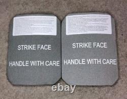 Set Of 6×8 Monolithic Ceramic Body Armor Strike Face Side Plates (new)