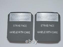 Set Of 7×8 Monolithic Ceramic Body Armor Strike Face Side Plates