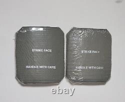 Set Of New 7×8 Monolithic Ceramic Body Armor Strike Face Side Plates