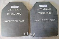 Set of (2) Level III Medium Strik Face Body Armor ESAPI Plates