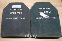 Set of (2) Level III Medium Strik Face Body Armor ESAPI Plates CIF