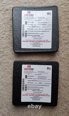 ShotStop Duritium Threat Level III + Set of 2 PA Side Plates New Never Used