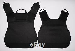 Size XXL III level Body Armor Vest with soft inserts in collar, color Black