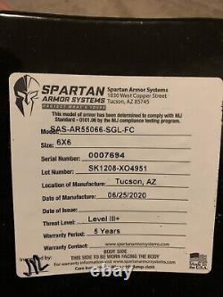 Spartan Armor AR550 Body Armor Level III+ Shooters Cut With Side Plates