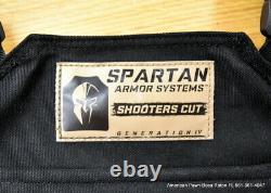 Spartan Body Armor Shooters Cut Carrier Black & Level III AR500 Plate Set